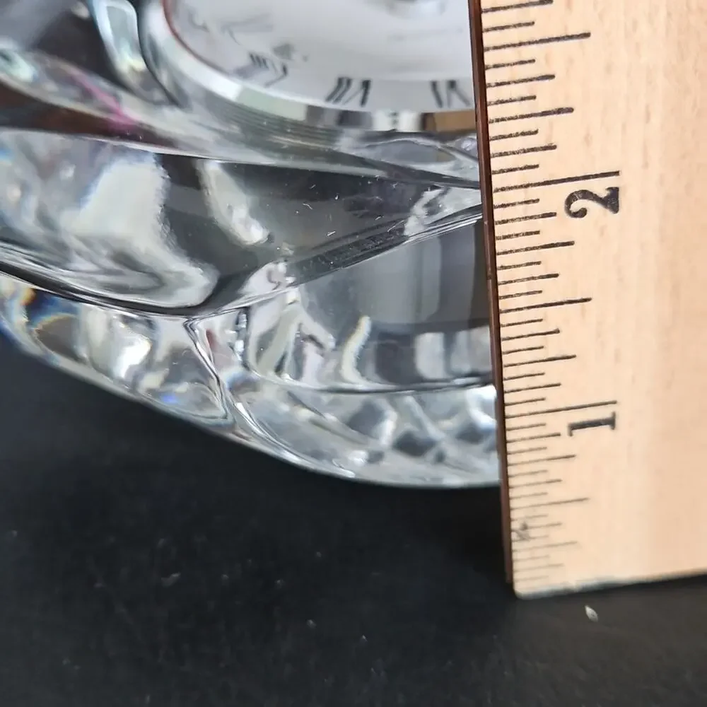 Vintage Mikasa Fleurisse German Made Desk‎ Gift Clock Crystal Quartz